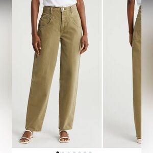 Frame Denim Green Straight Leg Jeans